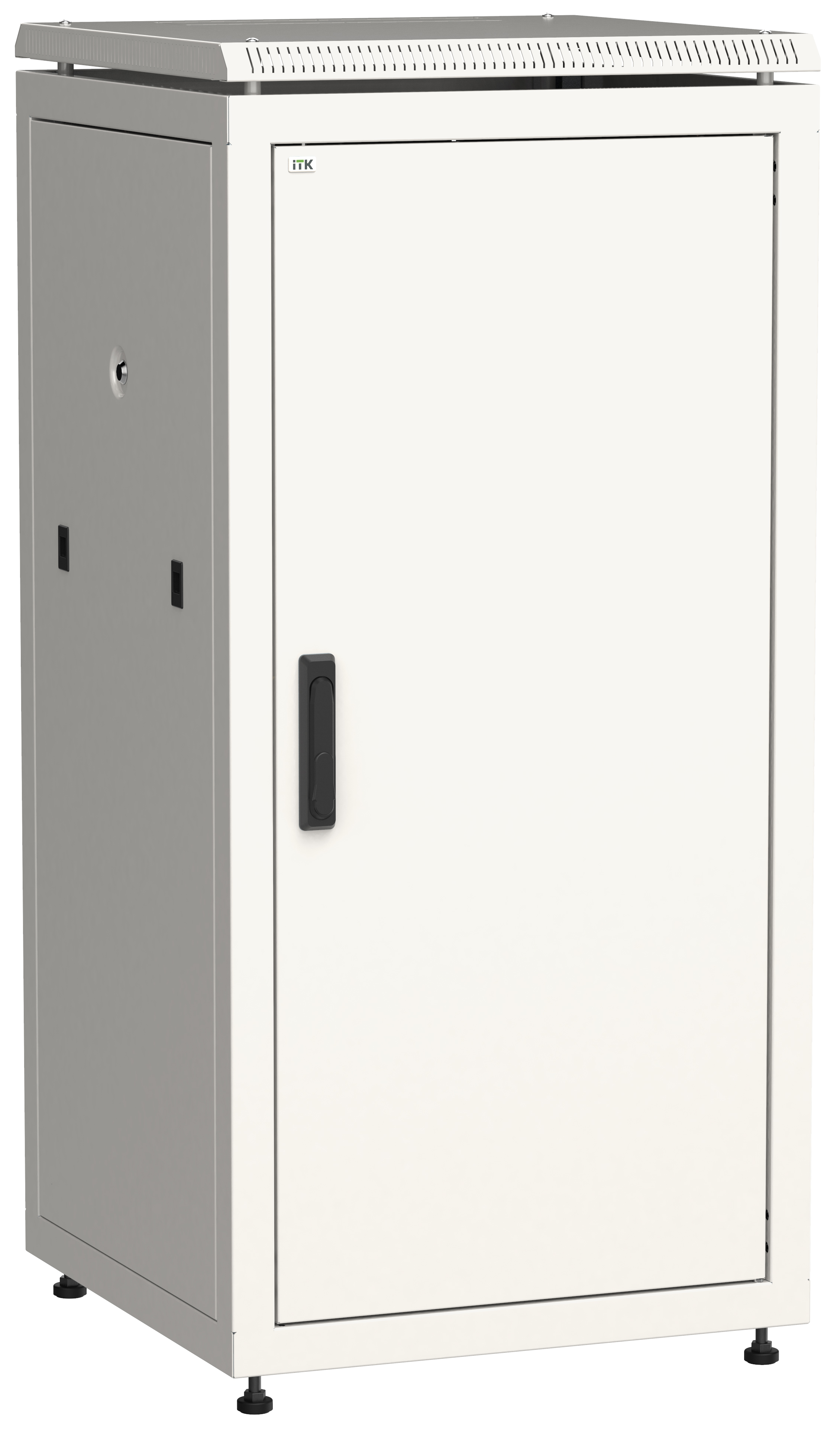 ITK Шкаф сетевой напольный 19" LINEA N 18U 600х800мм металлическая передняя дверь серый