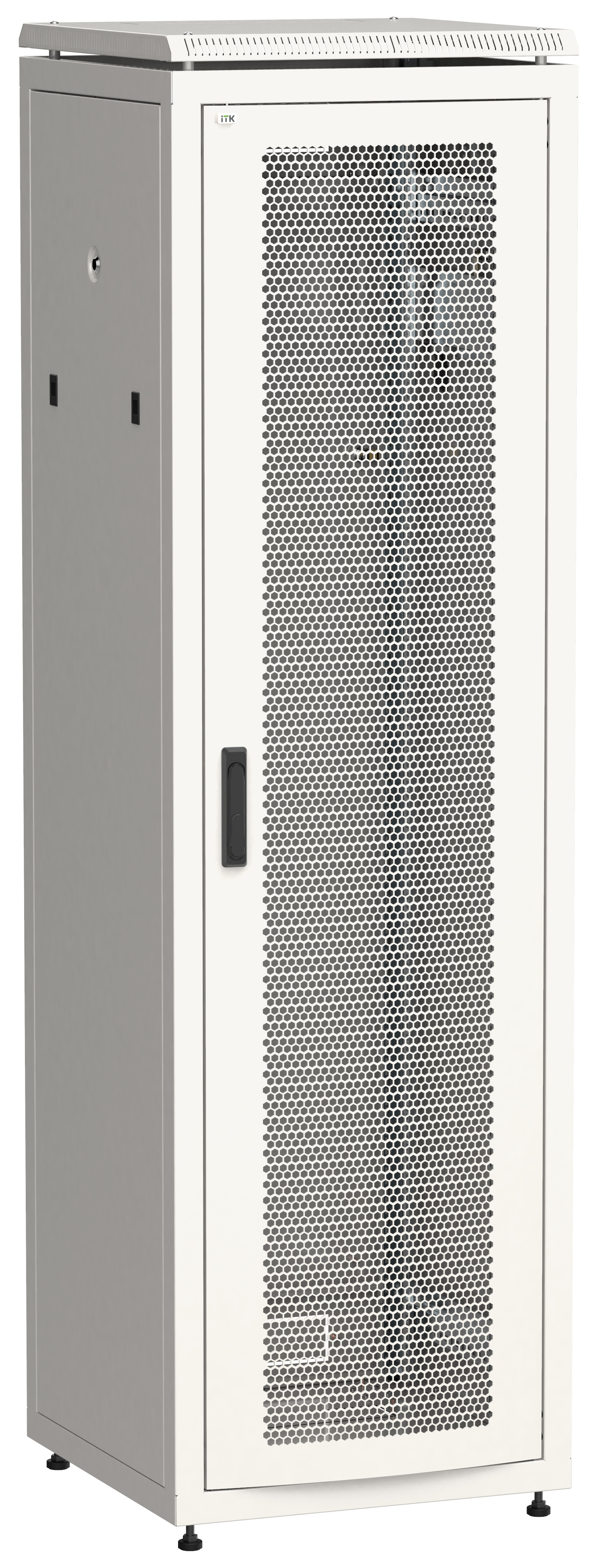 ITK Шкаф сетевой напольный 19" LINEA N 38U 600х800мм перфорированная передняя дверь серый