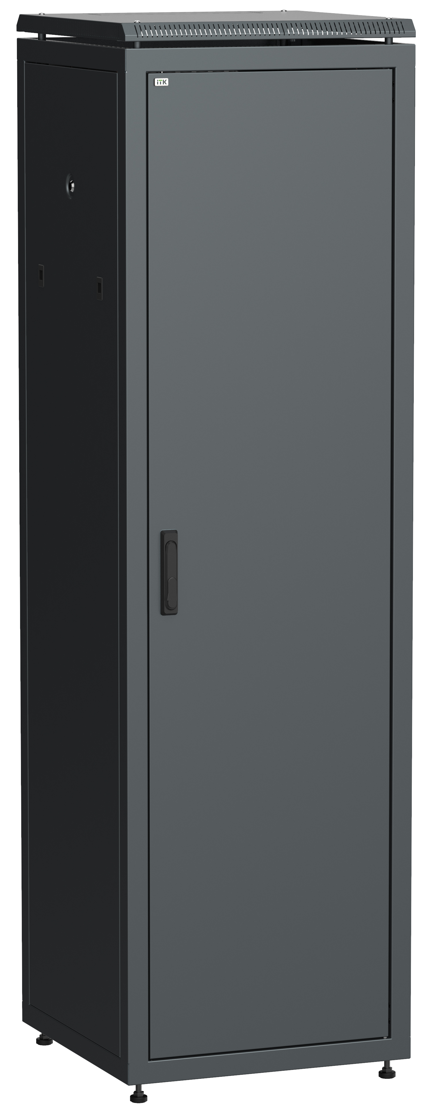 ITK Шкаф сетевой напольный 19" LINEA N 47U 600х800мм металлическая передняя дверь черный