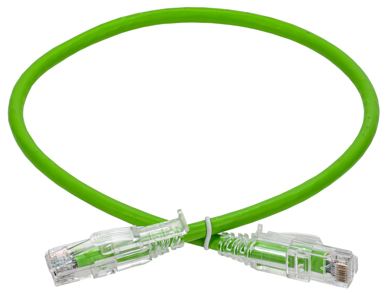 ITK Коммутационный шнур кат.6 UTP LSZH 5м standart с ленточным замком зеленый
