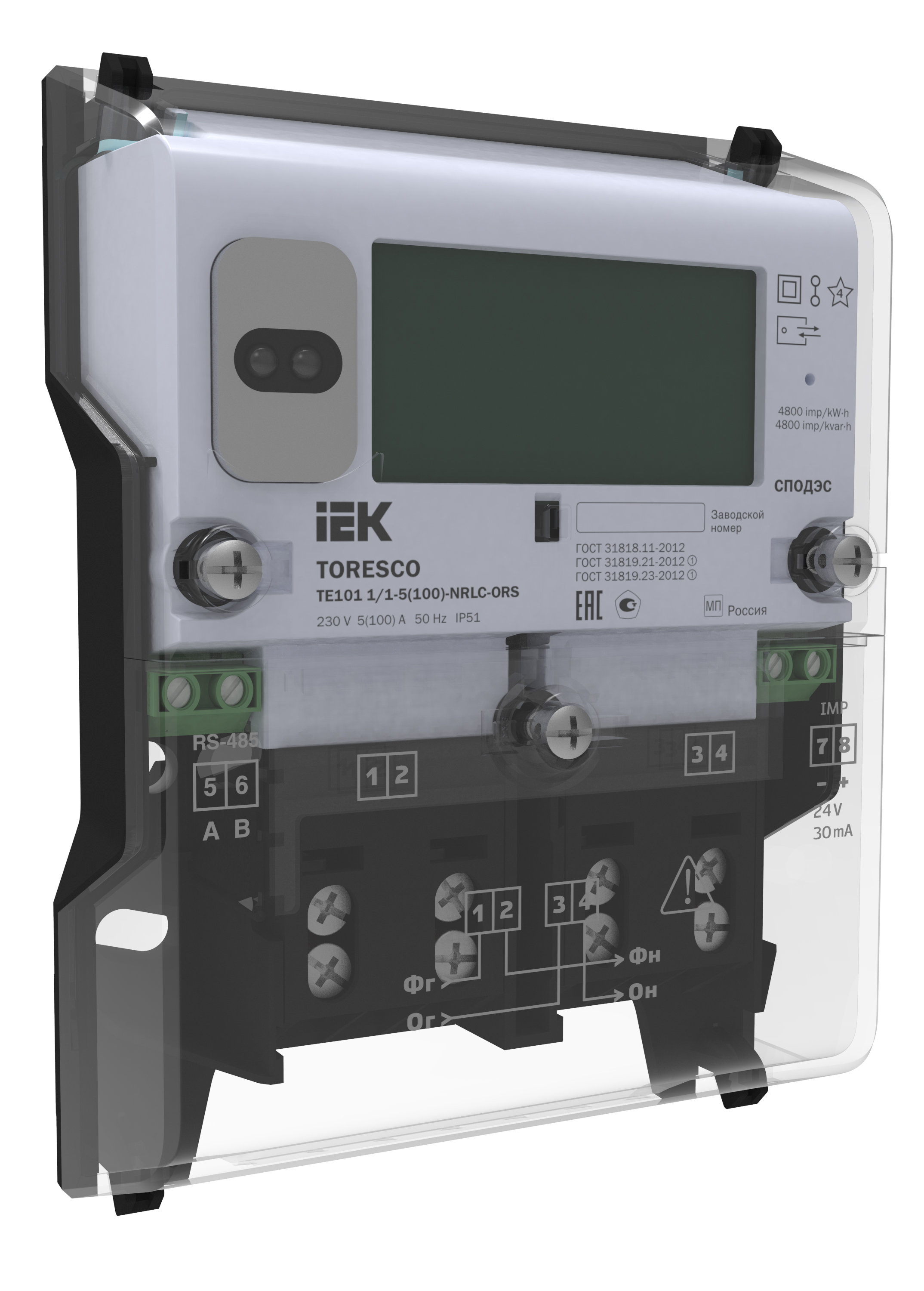 TORESCO Счетчик электрической энергии TE101 1/1-5(100)-NRLC-ORS IEK