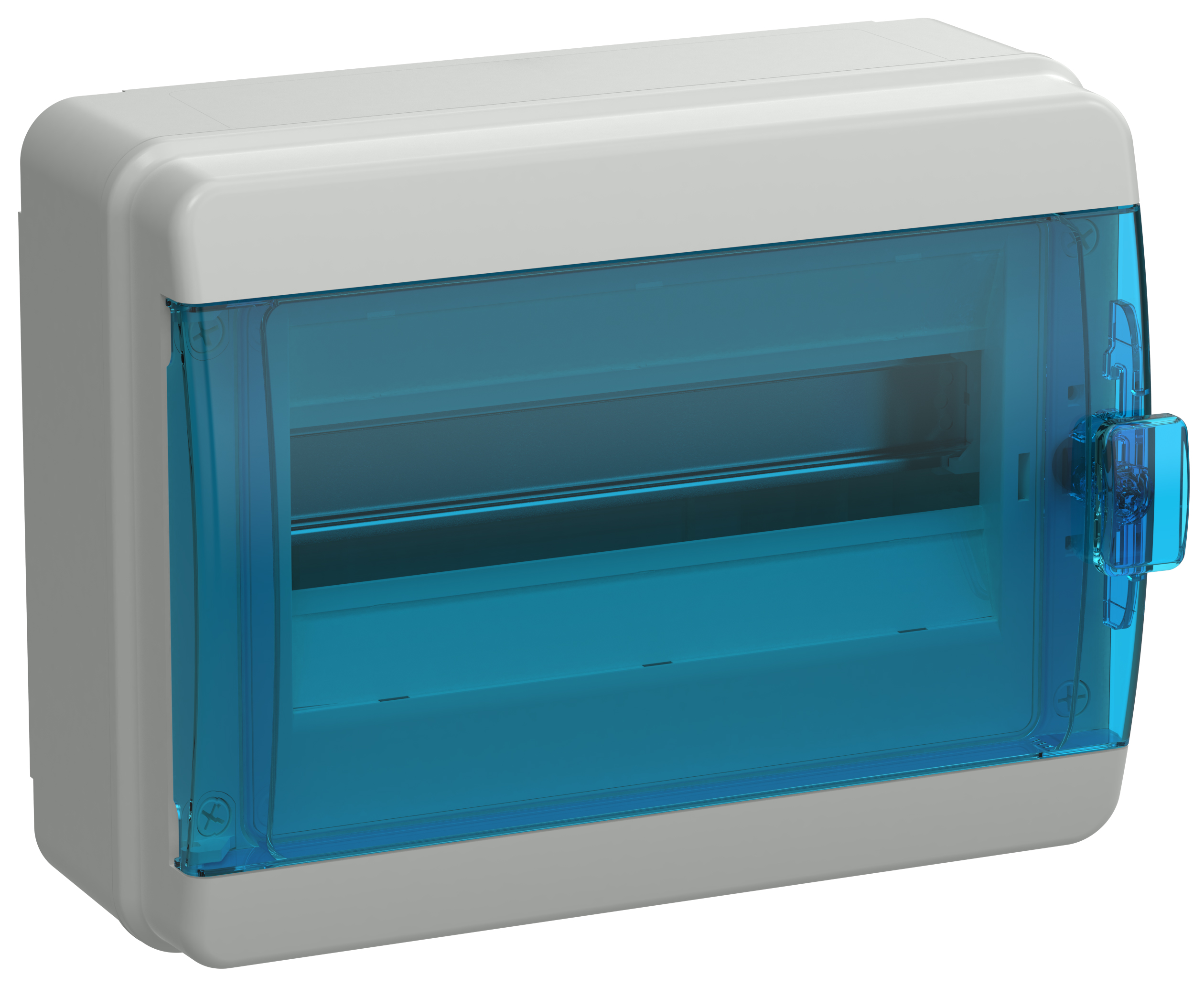 TEKFOR Корпус пластиковый КМПн-12 IP65 синяя прозрачная дверь IEK