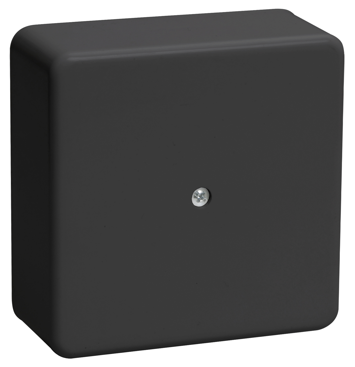 Коробка распаячная КМ для открытой проводки 75х75х28мм (6 клемм 6мм2) черная (RAL 9005) IEK