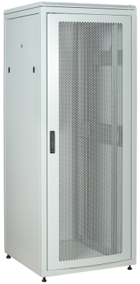 ITK Шкаф сетевой напольный 19" LINEA N 33U 800х800мм перфорированная передняя дверь, задняя металлическая серый