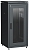 ITK Шкаф сетевой напольный 19" LINEA N 28U 600х600мм стеклянная передняя дверь, задняя металлическая черный