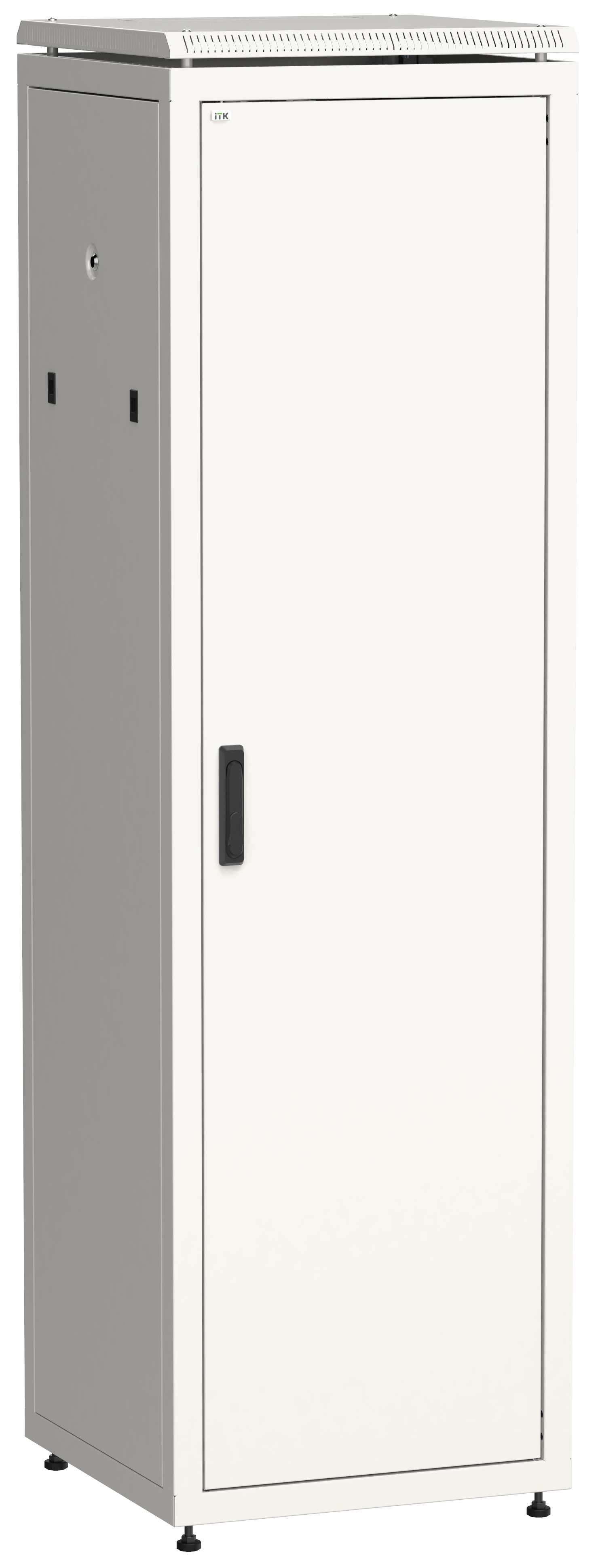 ITK Шкаф сетевой напольный 19" LINEA N 47U 600х600мм металлическая передняя дверь серый