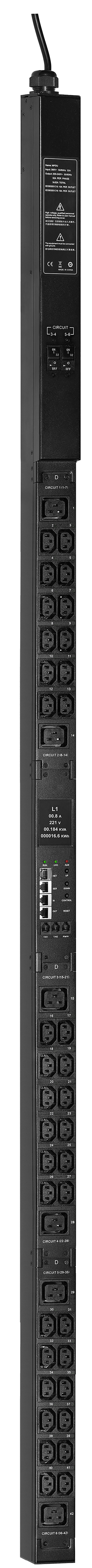 ITK ADMIN PDU с мониторингом PV1213 3Ф 32А 36С13 6С19 кабель 3м IEC60309