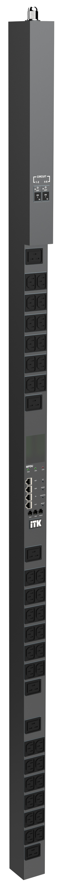 ITK CONTROL PDU с общим мониторингом и управлением PV1512 1Ф 32А 36С13 6С19 кабель 3м IEC60309