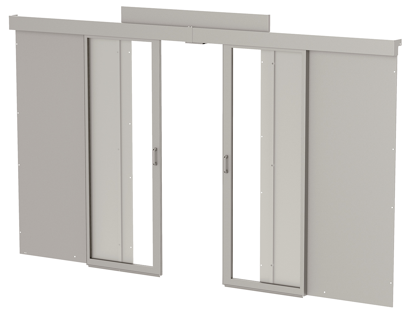 ITK by ZPAS Комплект дверей раздвижных холодного коридора 45U 1200мм на ножках серый