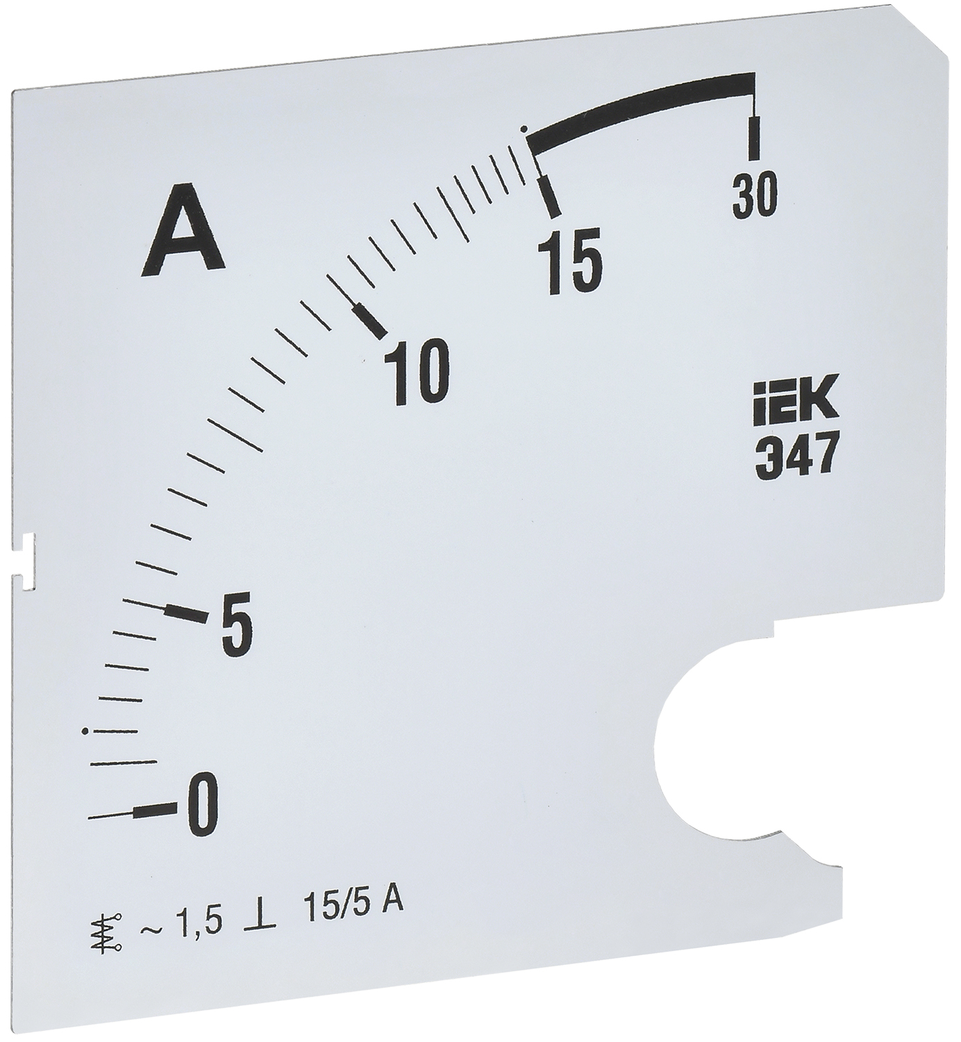 Шкала сменная для амперметра Э47 15/5А класс точности 1,5 96х96мм IEK