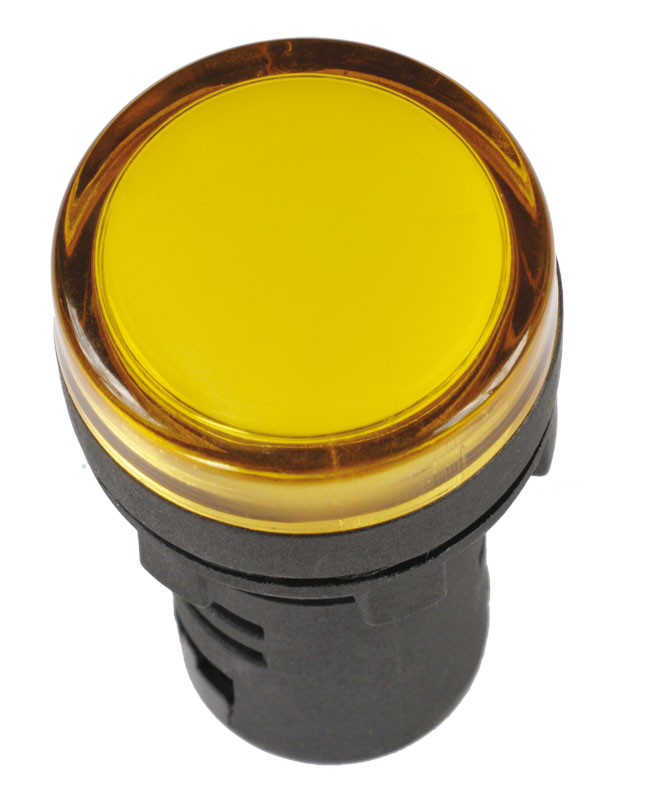 Лампа AD16DS(LED)матрица d=16мм желтый 12В AC/DC IEK