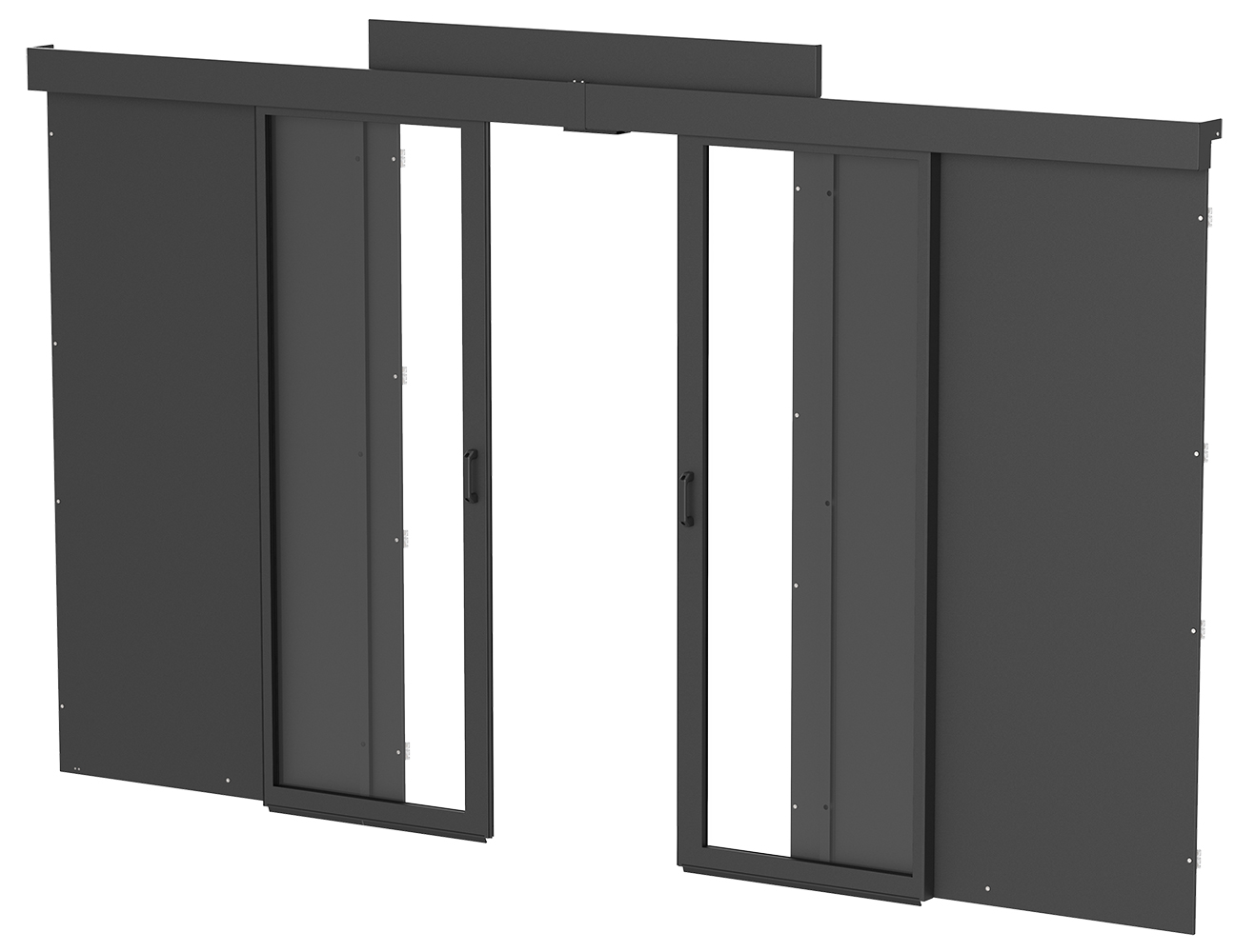 ITK by ZPAS Комплект дверей раздвижных холодного коридора 47U 1000мм черный