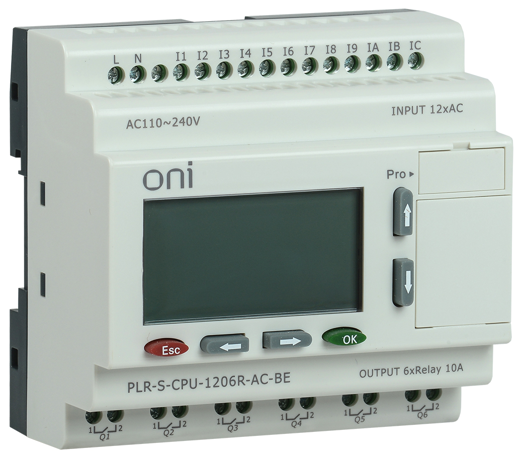 Логическое реле PLR-S. CPU1206(R) 220В AC с экраном ONI