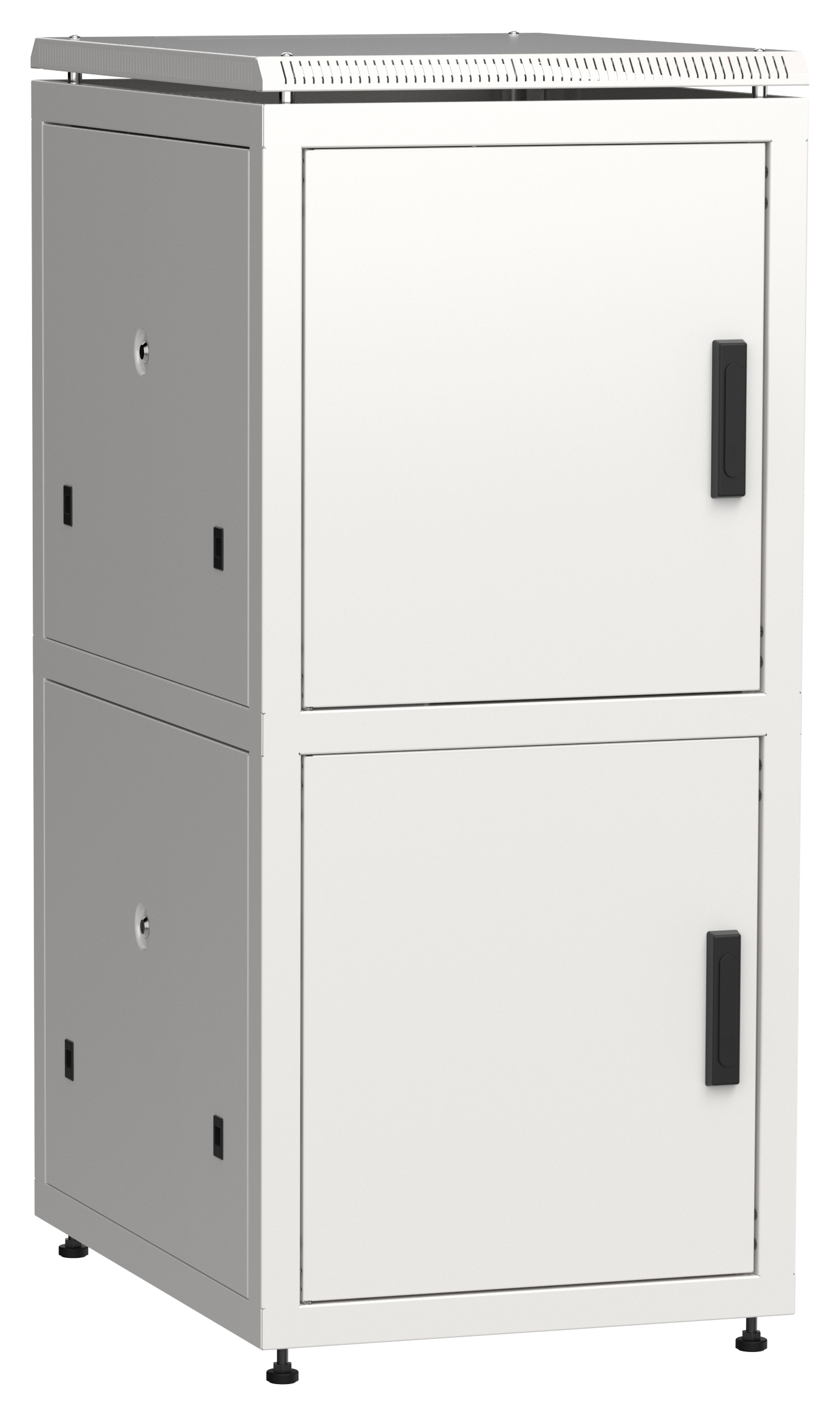 ITK LINEA N Шкаф напольный двухсекционный 24U 600х800мм двери металлические с стенкой задней серый