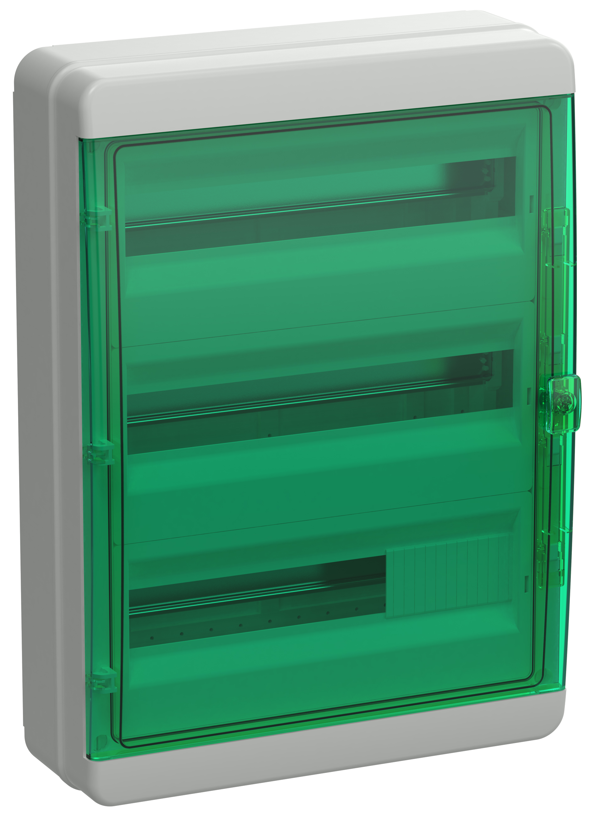 TEKFOR Корпус пластиковый КМПн-54 IP65 зеленая прозрачная дверь IEK
