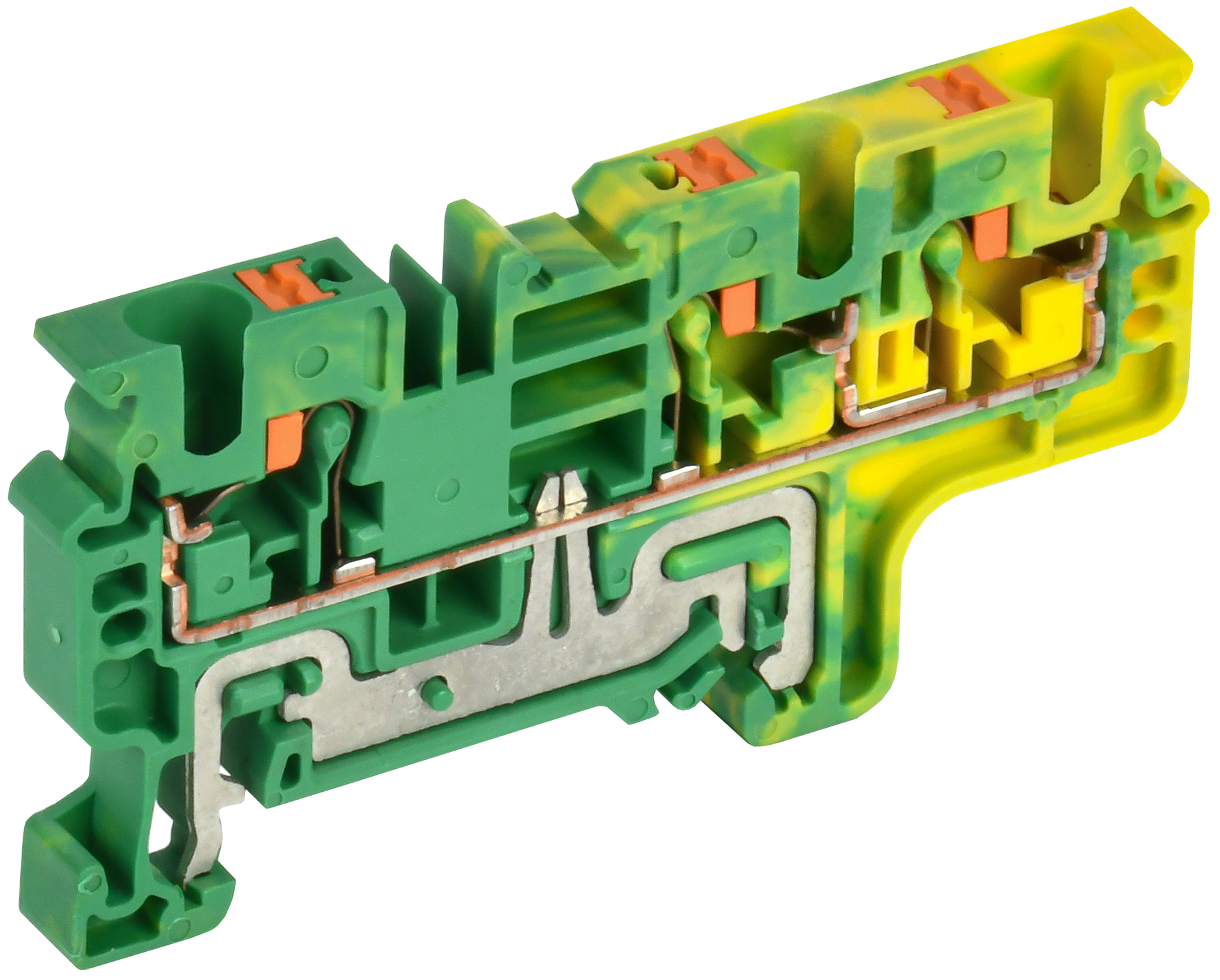 Колодка клеммная CP-MC-PEN заземляющая 3 вывода 4мм2 желто-зеленая IEK