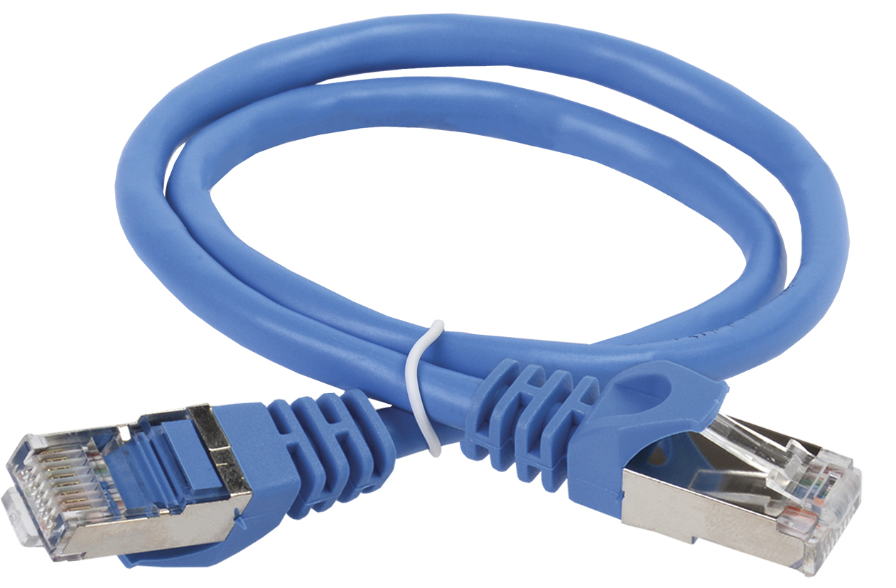 ITK Коммутационный шнур (патч-корд) кат.5E FTP LSZH 15м синий