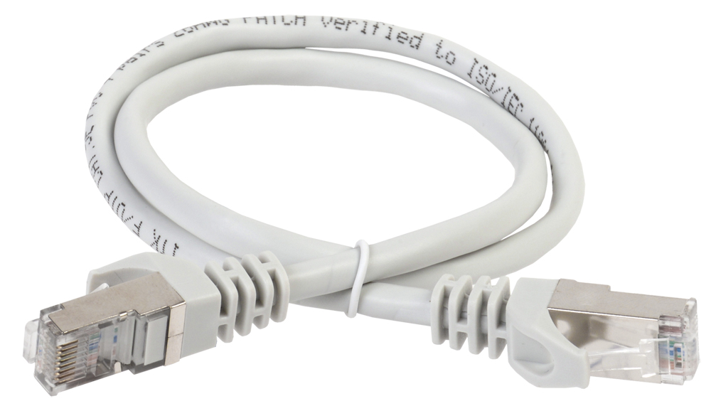 ITK Коммутационный шнур (патч-корд) кат.5E FTP 10м серый