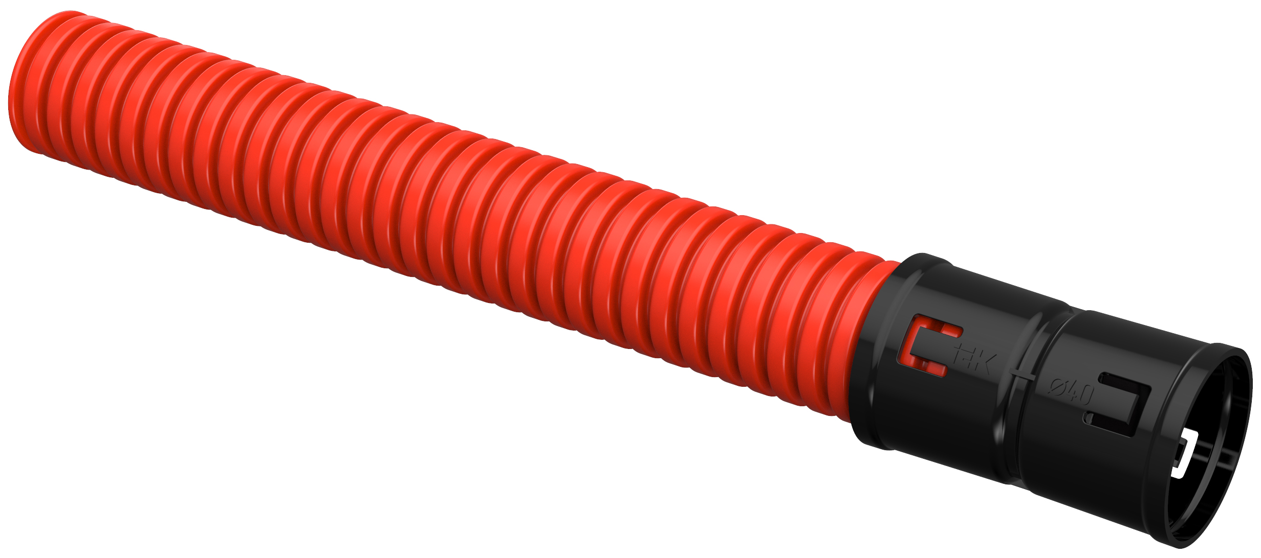 Труба гофрированная двустенная ПНД d=40мм красная (100м) IEK