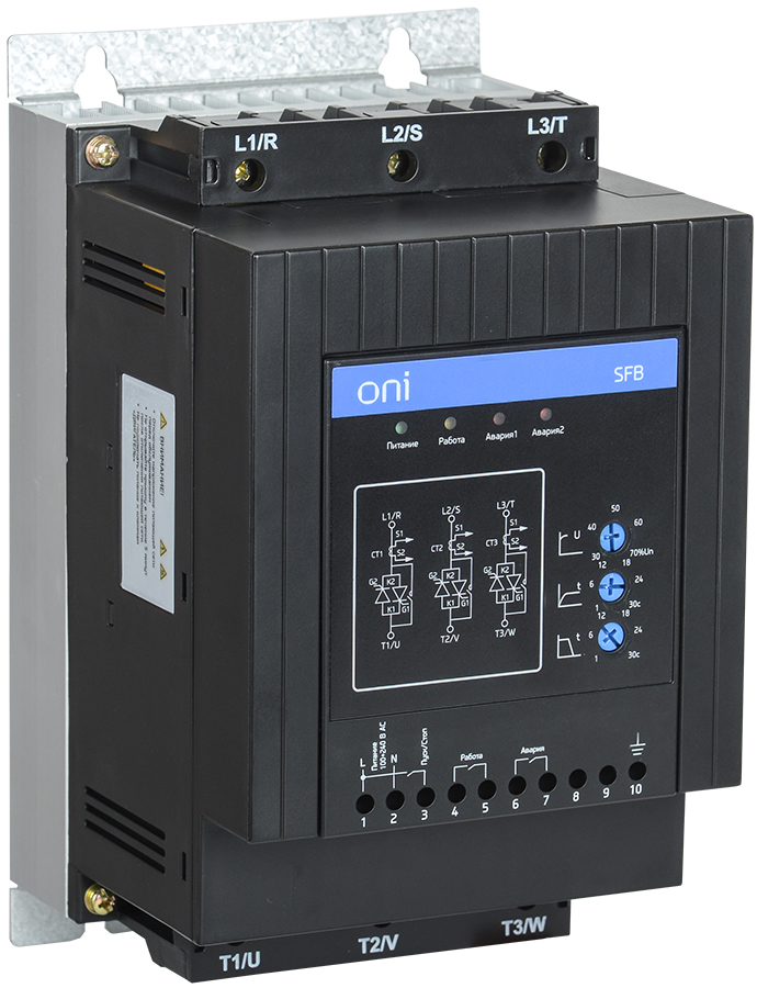 Устройство плавного пуска SFB 3Ф 380В 22кВт 45A Uупр 110-220В Modbus с выкл. ONI