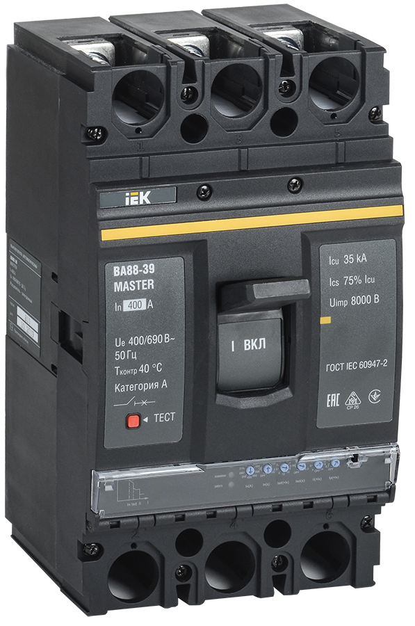 Выключатель автоматический ВА88-39 3Р 400А 35кА MASTER с электронным расцепителем IEK