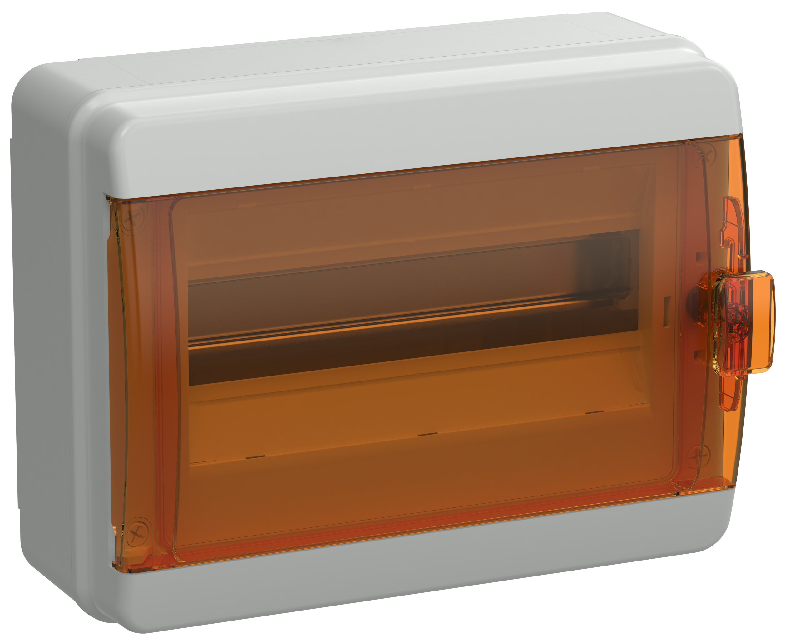 TEKFOR Корпус пластиковый КМПн-12 IP65 оранжевая прозрачная дверь IEK