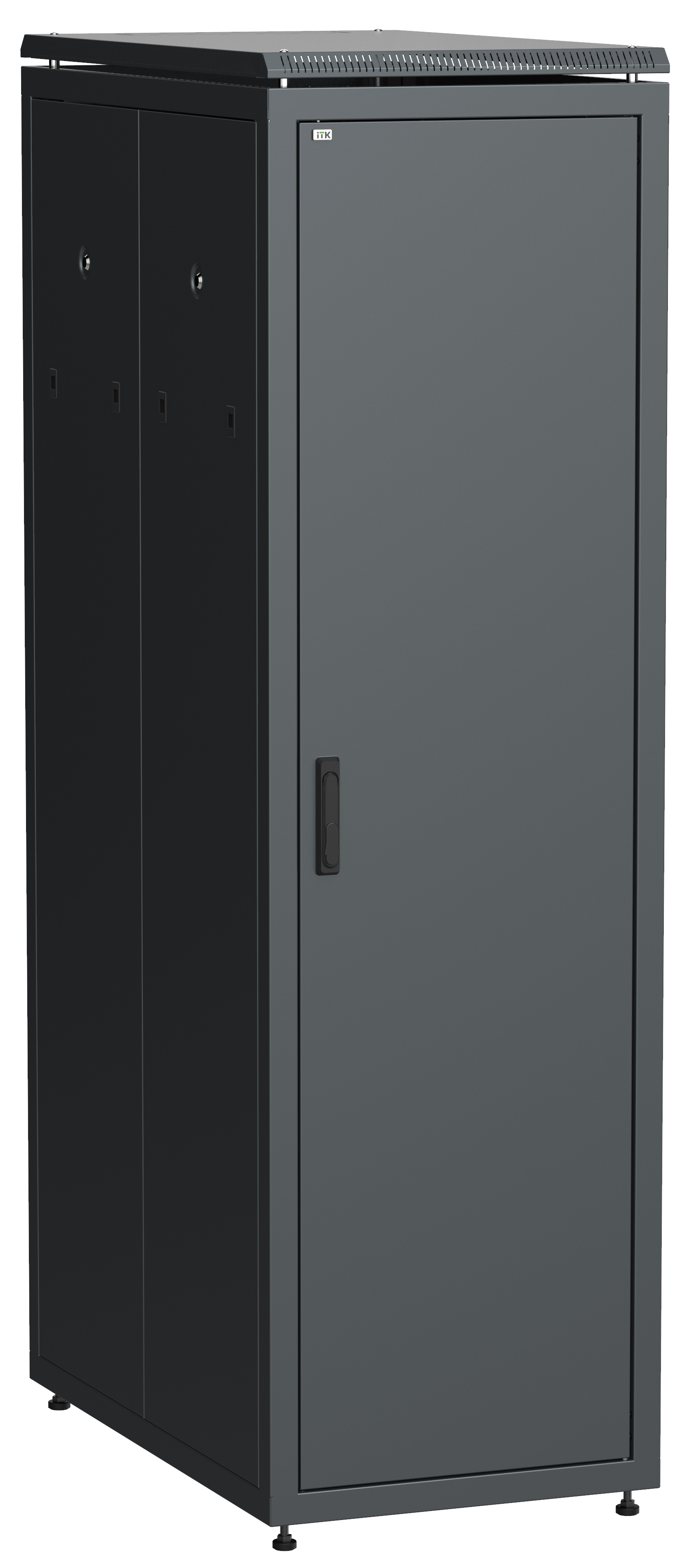 ITK Шкаф сетевой напольный 19" LINEA N 47U 600х1000мм металлические двери черный