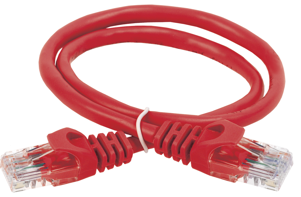 ITK Коммутационный шнур (патч-корд) кат.5E UTP 0,5м красный