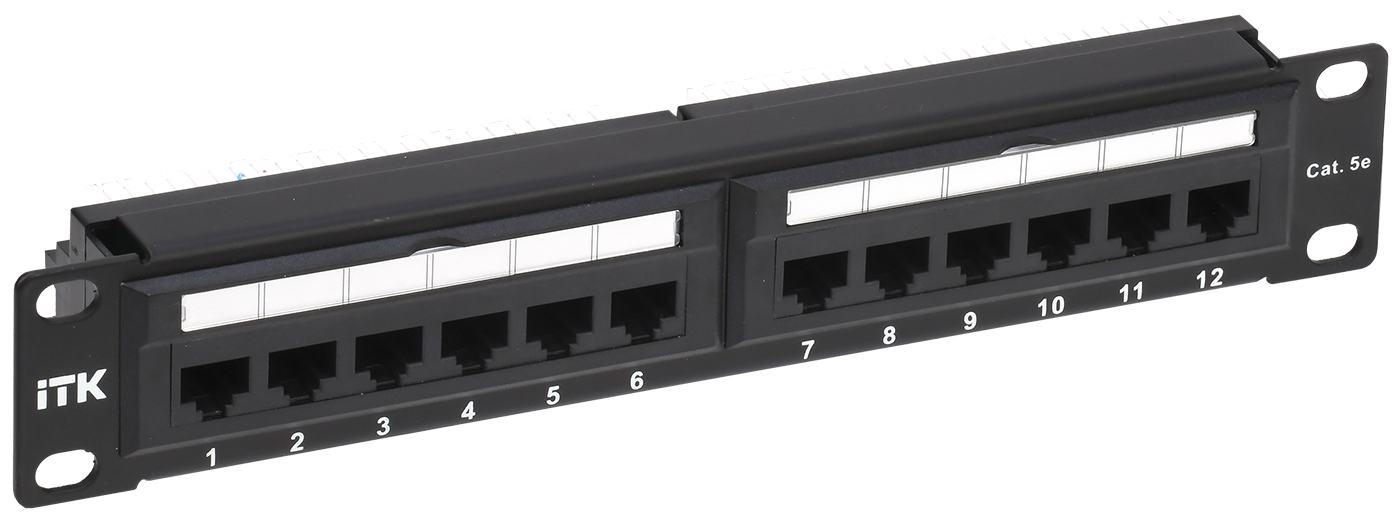 ITK 1U патч-панель кат.5E UTP 12 портов 10" (Dual IDC)