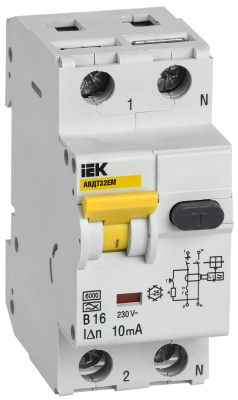 Автоматический выключатель дифференциального тока АВДТ32EM В16 10мА IEK