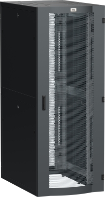 ITK LINEA S Шкаф серверный 19" 48U 750х1070мм передняя дверь двухстворчатая перфорированная задняя дверь перфорированная черный RAL 9005