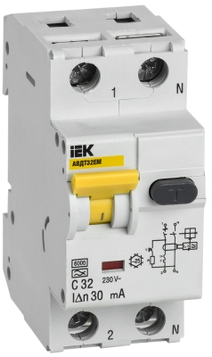 Автоматический выключатель дифференциального тока АВДТ32EM C32 30мА IEK