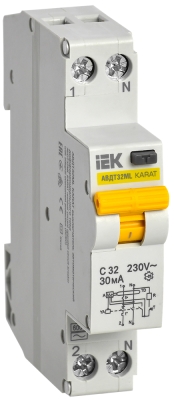 Выключатель автоматический дифференциального тока АВДТ32МL C32 30мА KARAT IEK