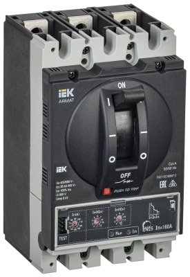 ARMAT Автоматический выключатель в литом корпусе 3P типоразмер D 85кА 160А расцепитель электронный стандартный IEK