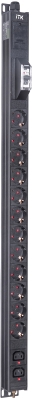 ITK BASE PDU вертикальный PV1111 20U 1 фаза 16А 12 розеток SCHUKO (немецкий стандарт) + 2 розетки C13 кабель 2,6м вилка SCHUKO (немецкий стандарт)