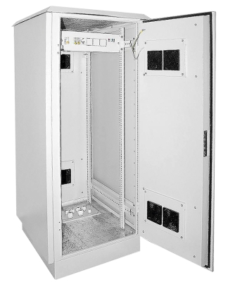 ITK Шкаф уличный напольный 19" LINEA O 24U 720x860мм IP55 металлическая дверь серый