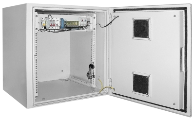 ITK Шкаф уличный навесной 19" LINEA O 9U 650x600мм IP55 металлическая дверь серый