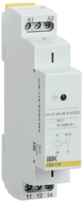 Реле промежуточное модульное OIR 1 контакт 16А 48В AC/DC IEK